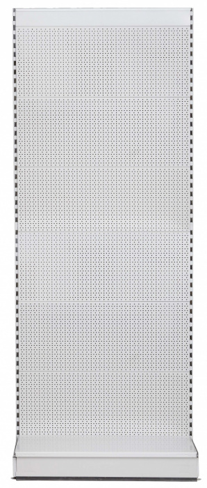 Děrovaná stěna se svítidlem