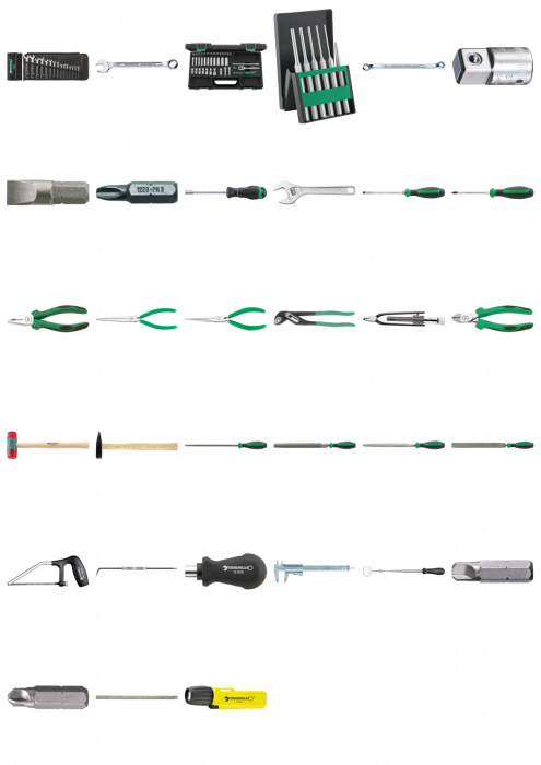 Standardní sada nářadí pro údržbu letadel váha 7,8 kg 131 ks.