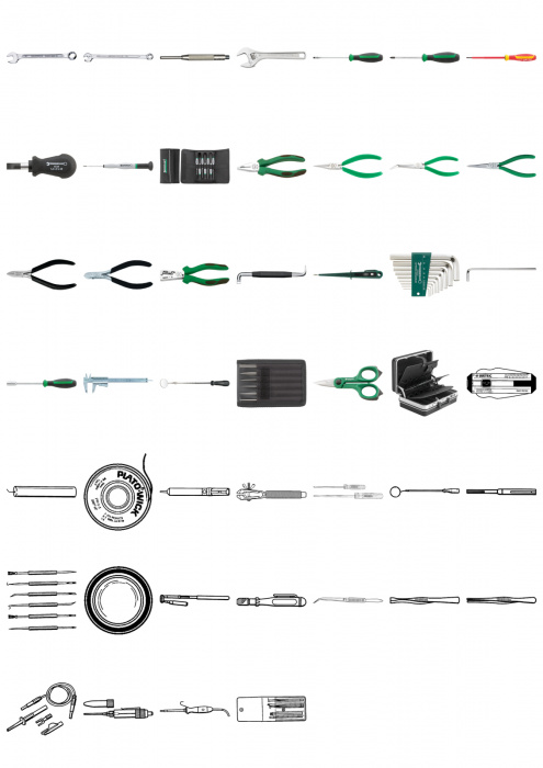 Sada nástrojů pro elektroniku v kufru na nářadí   13209 váha 10,5 kg 101-ks.