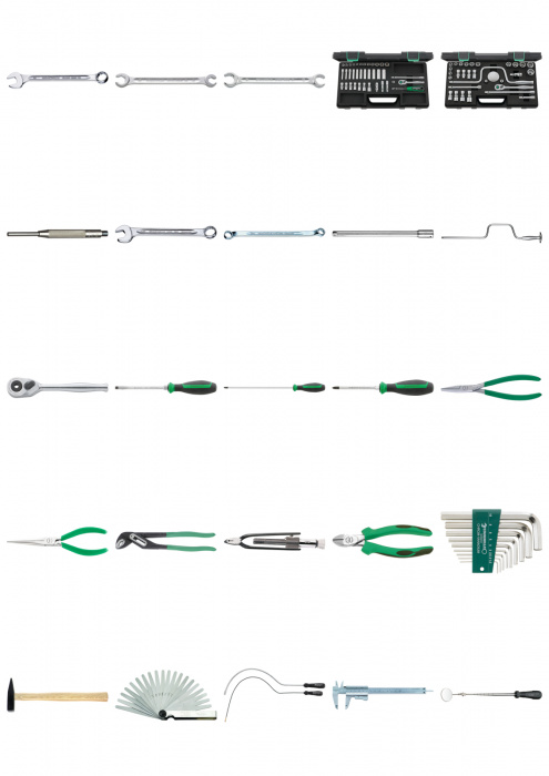 Velká sada nářadí pro mechaniku motoru 12,1 kg 129-ks.