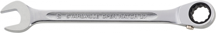 Očkoploché ráčnové klíč OPEN-RATCH   17mm  229mm