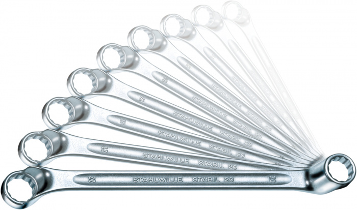 Sada: Oboustranný Očkoplochý klíč   20/10 10-dílná.