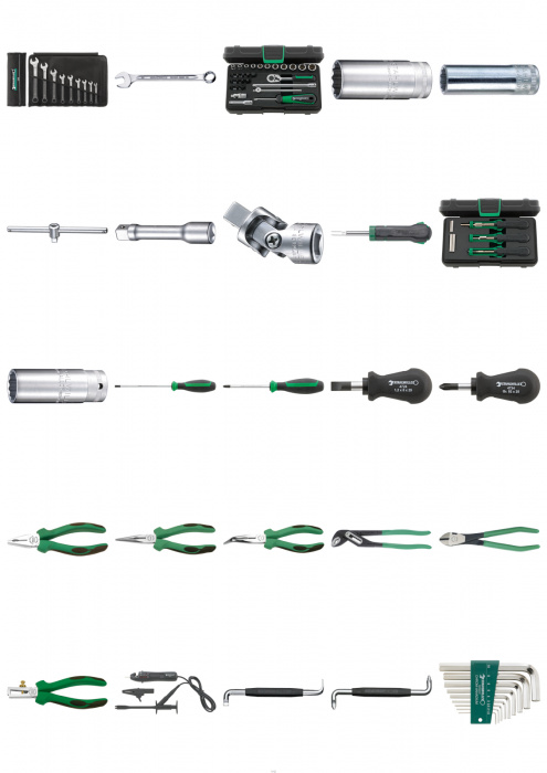 Sada nářadí pro elektrikáře hmotnost 6,3 kg 85 ks.