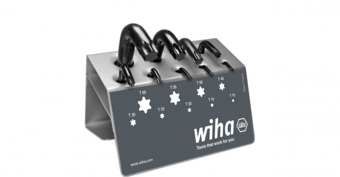 Wiha Sada zástrčných klíčů TORX®, 10díl. krátký, úprava chemickým černěním, v podstavce (01326)