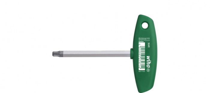 Wiha Zástrčný klíč s rukojetí tvaru T TORX® MagicSpring®, matně chromovaný T40 (27971)