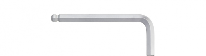 Wiha Šestihranný čípkový klíč s kulovou hlavou, krátký. Šestihranná kulová hlava, krátká, matně chromovaná 5.0 mm (40406)