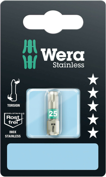 3867/1 TS SB Bity TORX®, nerezová ocel, TX 25 x 25 mm