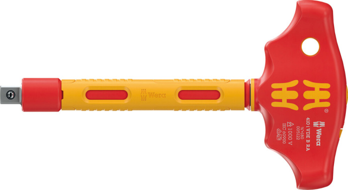 410 i VDE B RA Šroubovák s příčnou rukojetí s izolací VDE a s funkcí ráčny pro nástrčné hlavice 3/8", 3/8" x 130 mm