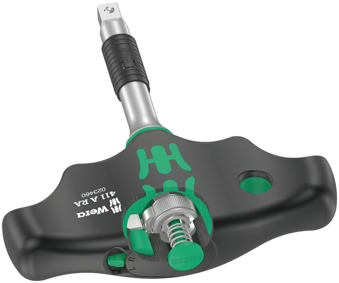 411 A RA Šroubovák s adaptérem pro příčnou rukojeť s funkcí ráčny, 1/4", 1/4" x 45 mm