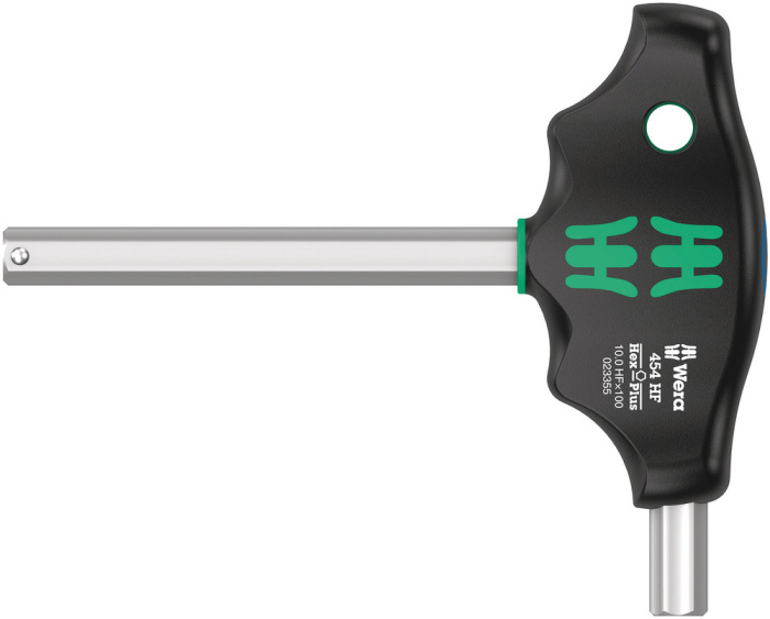 454 Šestihranný šroubovák HF s příčnou rukojetí Hex-Plus s přidržovací funkcí, 10 x 100 mm
