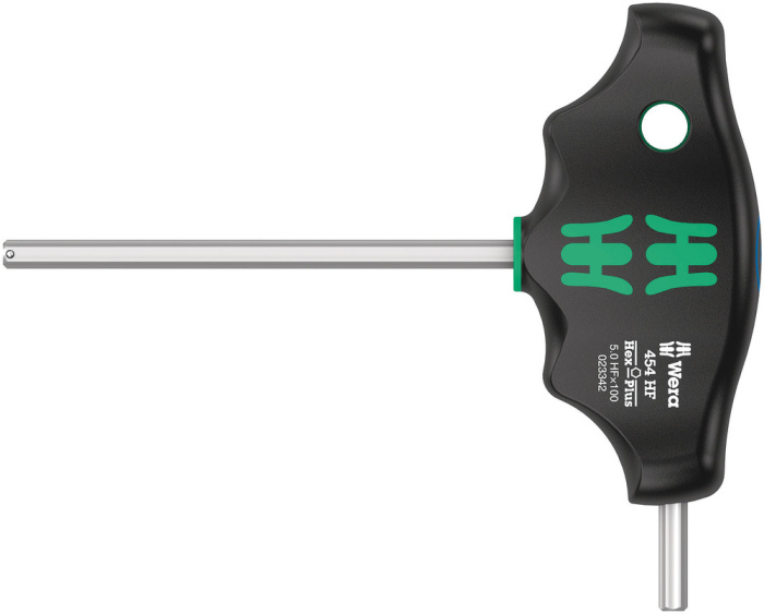 454 Šestihranný šroubovák HF s příčnou rukojetí Hex-Plus s přidržovací funkcí, 5 x 100 mm