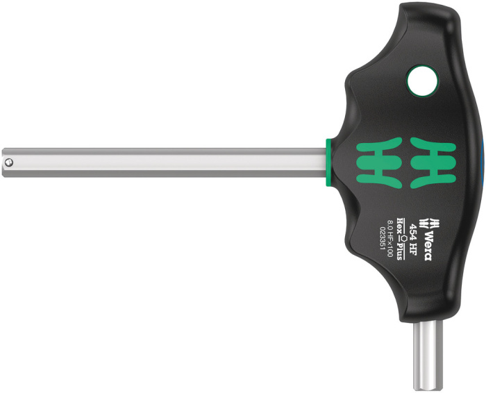 454 Šestihranný šroubovák HF s příčnou rukojetí Hex-Plus s přidržovací funkcí, 8 x 100 mm