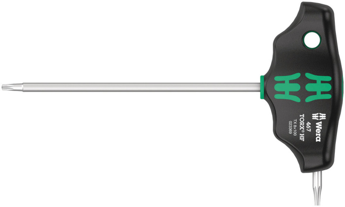 467 Šroubovák s příčnou rukojetí TORX® HF s přidržovací funkcí, TX 8 x 100 mm