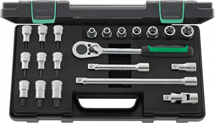 Sada nástrčných hlavic TORX® 21dílná.