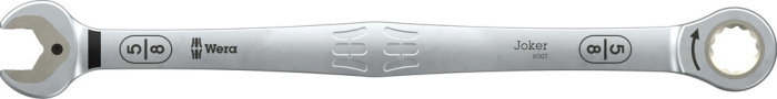 6007 Joker otevřený/očko-ráčnový klíč SB, dlouhé provedení, palcové rozměry, 5/8" x 304.5 mm