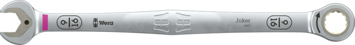 6007 Joker otevřený/očko-ráčnový klíč SB, dlouhé provedení, palcové rozměry, 9/16" x 265 mm