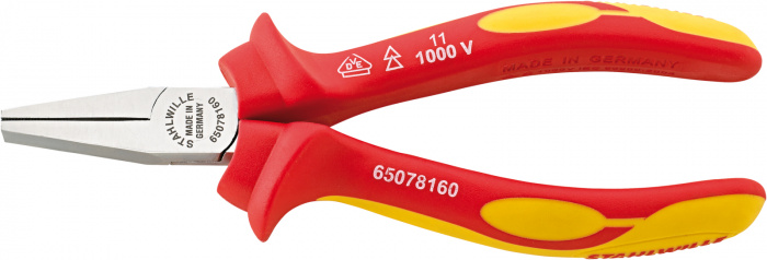 Ploché kleště 1000V, krátké  160mm