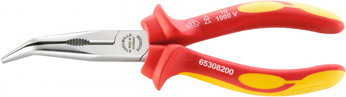 Ploché kleště půlkulaté s břitem, zahmuté 45°, 200mm, 1000V