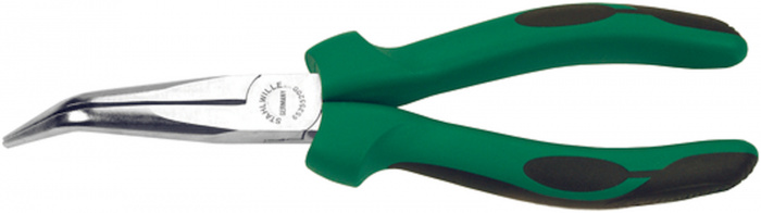 Ploché kleště půlkulaté, zahmuté 45°, 200mm