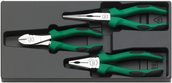 Sada 3 kleští, pochromovaná