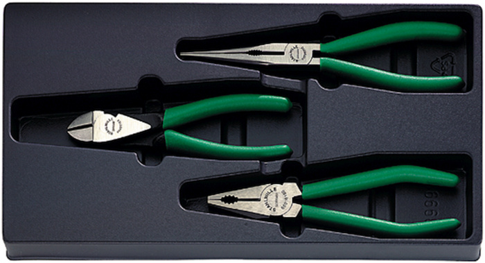 Sada 3 kleští, povrchová úprava