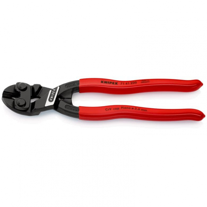 KLEŠTĚ KOMPAKTNÍ PÁKOVÉ ZAHNUTÉ, KNIPEX CoBolt 200 mm