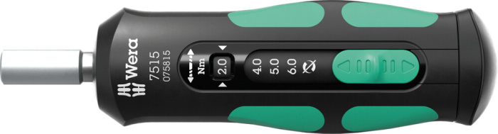 7515 Momentový šroubovák Kraftform Safe-Torque Speed, 2-6 Nm, 1/4" x 2,0 Nm x 3,0 Nm x 4,0 Nm x 5,0 Nm x 6,0 Nm x 147.5 mm