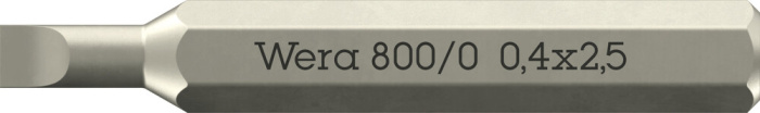 800/0 Micro bity na šrouby s plochou drážkou, 0.40 x 2.5 x 30 mm