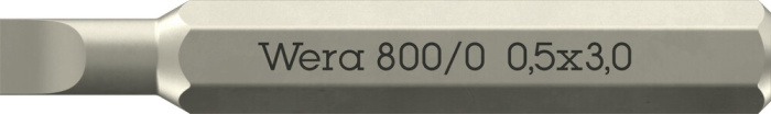 800/0 Micro bity na šrouby s plochou drážkou, 0.50 x 3 x 30 mm