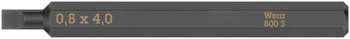 800 S Bity s plochou drážkou pro rázové šroubováky, 0.8 x 4 x 70 mm