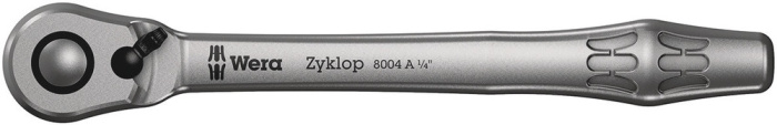 8004 A Ráčna Zyklop Metal s přepínací páčkou a upínací částí 1/4", 1/4" x 141 mm