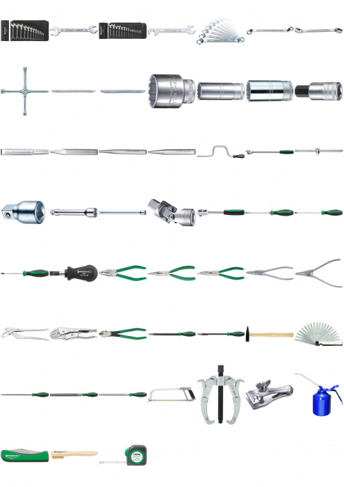 Velká sada nářadí váha 28,6 kg 127 ks.