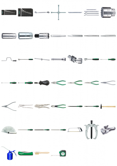 Velká sada nářadí váha 28,1 kg 129-ks.