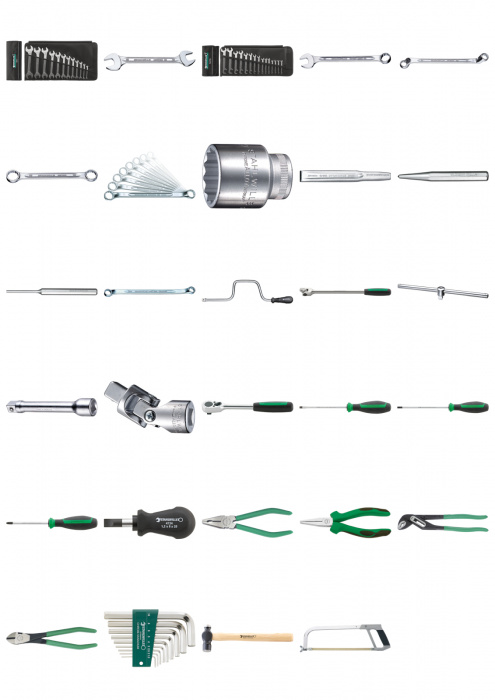 Velká sada nářadí váha 17,8 kg 164 ks.