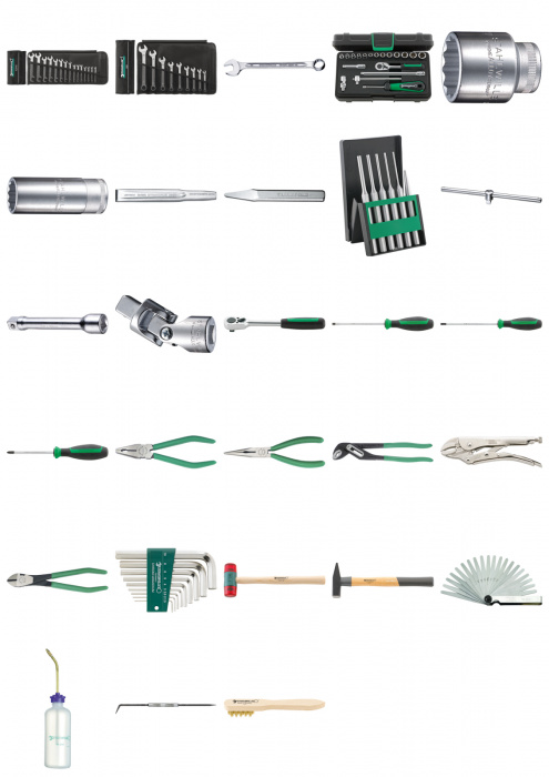 Velká sada nářadí váha 12,7 kg 106 ks.