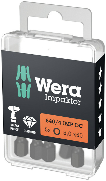 840/4 IMP DC HEX-PLUS DIY IMPAKTOR BITY, 5x5.0x50 (5ks=1bal)