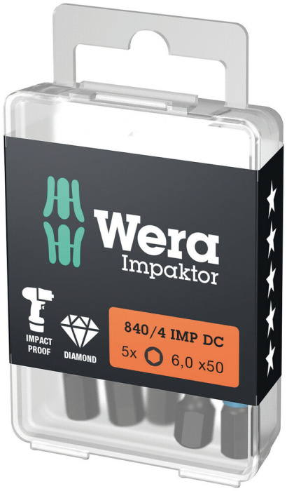 840/4 IMP DC HEX-PLUS DIY IMPAKTOR BITY, 5x6.0x50 (5ks=1bal)