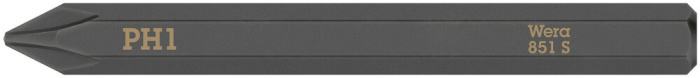 851 S Bity na šrouby s křížovou drážkou Phillips pro rázové šroubováky, PH 1 x 70 mm