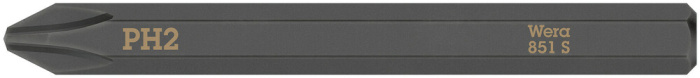 851 S Bity na šrouby s křížovou drážkou Phillips pro rázové šroubováky, PH 2 x 70 mm