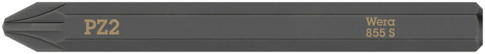 855 S Bity na šrouby s křížovou drážkou Pozidriv pro rázové šroubováky, PZ 2 x 70 mm