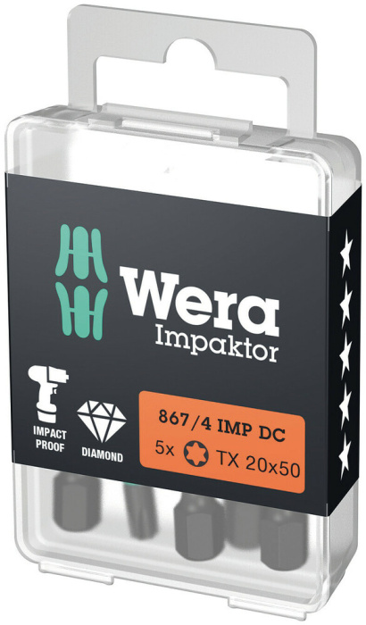 867/4 IMP DC TORX® DIY IMPAKTOR BITY, 5xTX20x50 (5ks=1bal)