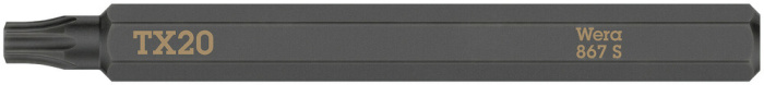 867 S Bity TORX® pro rázové šroubováky, TX 20 x 70 mm