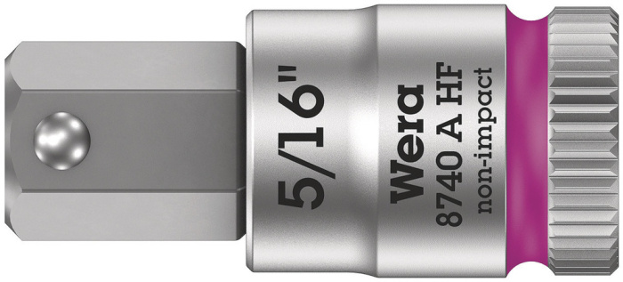 8740 A HF Zyklop zástrčný nástavec, s přidržovací funkcí, upínací část 1/4", 5/16" x 28 mm