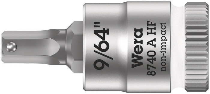 8740 A HF Zyklop zástrčný nástavec, s přidržovací funkcí, upínací část 1/4", 9/64" x 28 mm