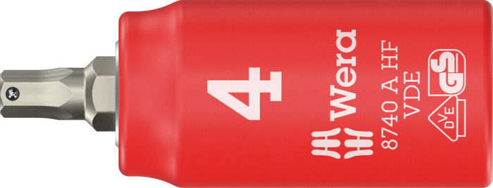 8740 A VDE HF Zyklop Hlavice s bity, izolované provedení, s připojovacím rozměrem 1/4", 4 x 46 mm