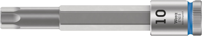 8740 B Hlavice s bitem Zyklop s upínací částí 3/8", s extra štíhlým profilem, 10 x 100 mm