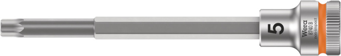 8740 B Hlavice s bitem Zyklop s upínací částí 3/8", s extra štíhlým profilem, 5 x 107 mm