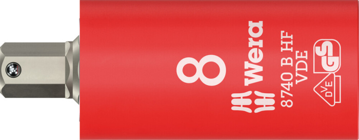 8740 B VDE HF Zyklop zástrčný nástavec, izolovaný, s přidržovací funkcí, upínací čás 3/8", 8 x 59 mm