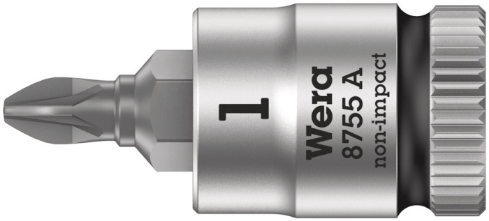8755 A Pozidriv Zyklop zástrčný nástavec, upínací část 1/4", PZ 1 x 28 mm