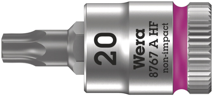 8767 A HF TORX® Zyklop zástrčný nástavec, s přidržovací funkcí, upínací část 1/4", TX 20 x 28 mm